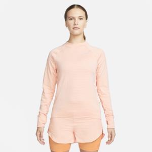 Nike Therma-FIT Hardlooptop met ronde hals voor dames - Roze