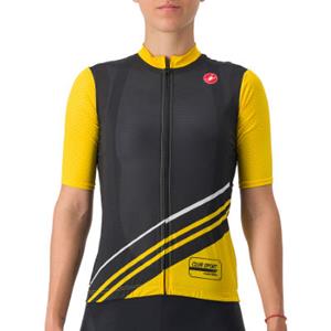 Castelli Women's Club Sport Competizione Jersey SS22 - Black-Yellow}  - L}