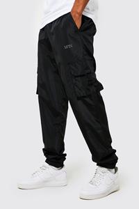 Original Man Soft-Shell Joggingbroek Met Gesp Detail, Black