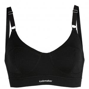 Icebreaker Women's Queens Clasp Bra - Merino-ondergoed, zwart