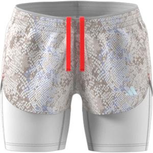 adidas Women's Fast 2in1 All Over Print Run Shorts - Shorts