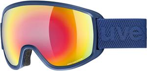 Uvex Topic FM sphere Skibrille Farbe: 4060 navy mat, mirror rainbow/rose S3))