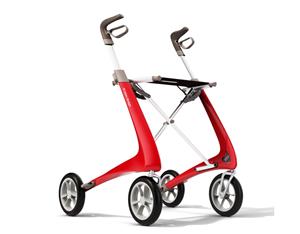 ByACRE Rollator Carbon Ultralight | Rood - 42 cm zitbreedte