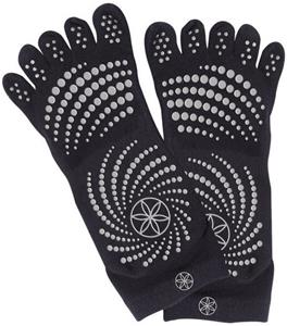 Gaiam Grippy Yoga Socks - Anti-slip Yogasokken - Zwart / Grijs - S/M