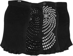 Gaiam Grippy Toeless Yoga Socks - Anti-slip Yogasokken - 2-Pack - Black / Grey