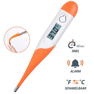 Premium Commerce Thermometer Lichaam - Koortsthermometer Voor Volwassenen - Oranje - Incl. Opbergcase En Handleiding!
