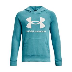 UNDER ARMOUR Rival Fleece Big Logo Hoodie Jungen 433 - glacier blue/onyx white