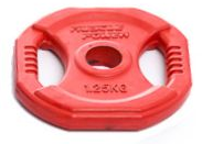 Muscle Power Aerobics Halterschijf - 30 mm - 1.25 kg - Rood - Per stuk