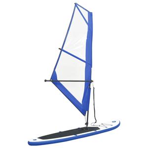 vidaXL Stand-up paddleboard opblaasbaar met zeilset blauw en wit