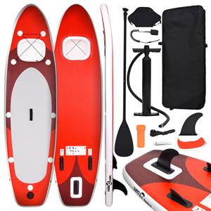 VIDAXL Sup-board-set Aufblasbar Rot 300x76x10 Cm