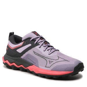 Mizuno WAVE IBUKI 4 Pastel Lilac/Zwart Oyster/Sun Kissed Coral Dames 