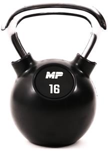 Muscle Power Rubberen Kettlebell - Zwart - 16 kg