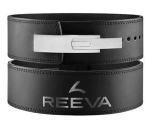 Reeva Sportgear Reeva Zwart Lederen Lifting Belt - L