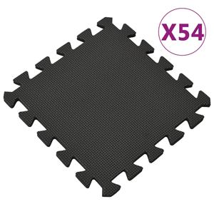 VIDAXL Bodenmatten 54 Stk. 4,86 ㎡ Eva-schaumstoff Schwarz