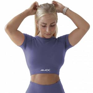 JELEX Chiara Dames Fitness-shirt met korte mouwen blauw