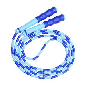 Draagbare duurzame afneembare standaard Bamboe enkele Jump Rope, Blauw