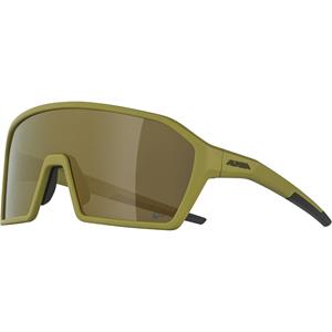 Alpina RAM Q-Lite Sportbrille 072 olive matt, Scheibe: Q-Lite gold mirror S3))