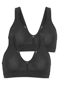 petite fleur Sport-BH, (Packung, 2 Stück), ohne Bügel für Yoga, Basic Dessous