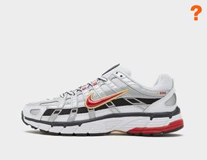 Nike P-6000 Dames - White/Metallic Platinum/Dark Charcoal/Varsity Red- Dames