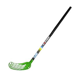 Floorball-stick Flow II, Voet groen, Steellengte 95 cm