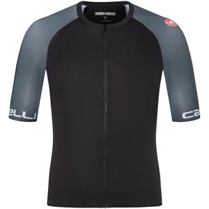 Castelli Entrata VI Short Sleeve Jersey - Light Black-Dark Grey-Silver Grey}