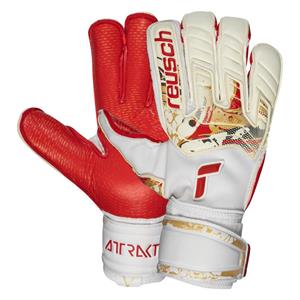 Reusch Keepershandschoenen Attrakt Gold X GluePrint - Wit/Goud/Rood