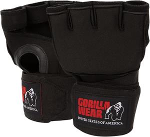 Gorilla Wear Gel Handschoenen met Omslag - Zwart / Wit - L/XL