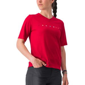 Castelli Women's Trail Tech 2 Tee SS23 - Dunkelrot}