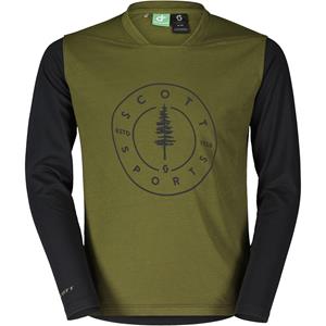 Scott - Kid's Trail Flow 10 Dri L/S - Fietsshirt, olijfgroen