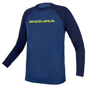 Endura Kid's One Clan Raglan L/S - MTB Trikot - Kind Blue 13 - 14 Jahre alt