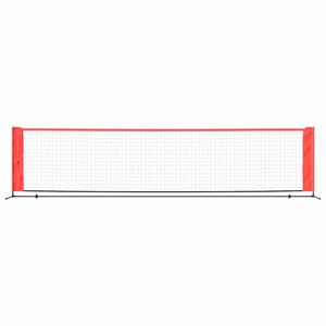 vidaXL Tennisnet 400x100x87 cm polyester zwart en rood