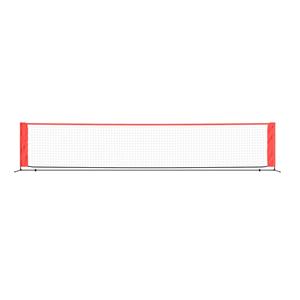 vidaXL Tennisnet 500x100x87 cm polyester zwart en rood