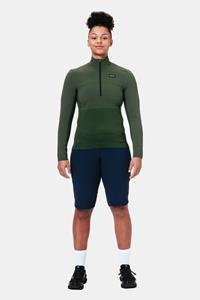 Gore Wear TrailKPR Hybrid 1/2-Zip Trui Dames Donkergroen