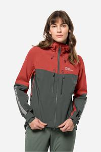Jack Wolfskin Morobbia 3L Jkt W Donkergroen/Oranje