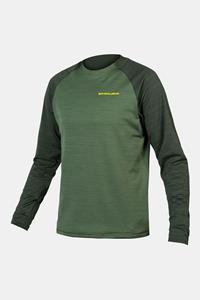 Endura SingleTrack Fleece Fietsshirt Donkergroen