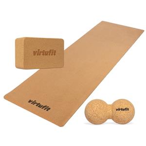 VirtuFit Premium Kurk Yoga Kit - 3-Delig - Ecologisch