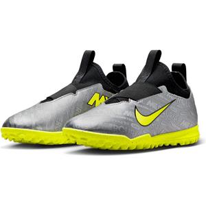 NIKE Jr. Zoom Mercurial Vapor 15 Academy XXV TF Turf Multinocken-Fußballschuhe Kinder 060 - metallic silver/volt-black-volt