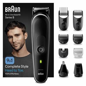 Braun All-In-One Multigroomer - Series 5 MGK5410 - 9-in-1 Set Voor Baard Hoofdhaar en Meer