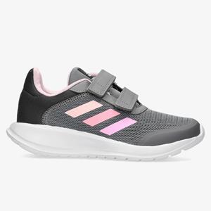Adidas tensaur run 2.0 cf hardloopschoenen grijs/roze kinderen