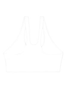 Sporty & Rich Sport-bh met logoprint - Wit