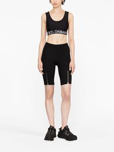 Dolce & Gabbana Sport-bh met logoband - Zwart