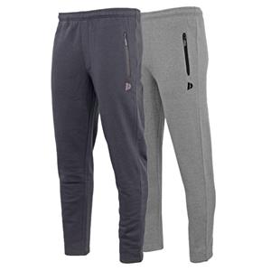 Donnay Donnay Heren - 2-Pack - Joggingbroek rechte pijp Sky - Navy & Zilvergrijs