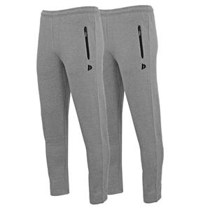 Donnay Donnay Heren - 2-Pack - Joggingbroek rechte pijp Sky - Zilvergrijs