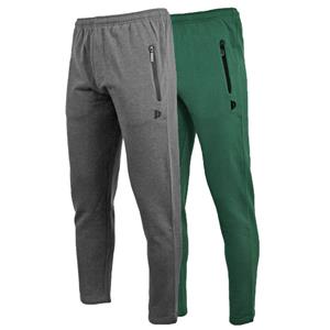 Donnay Donnay Heren - 2-Pack - Joggingbroek rechte pijp Sky - Donkergrijs & Bosgroen