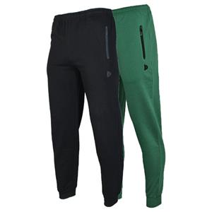 Donnay Donnay Heren - 2-Pack - Joggingbroek Jack - Zwart & Bosgroen