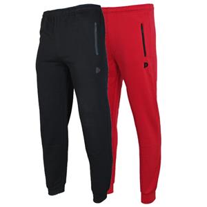 Donnay Donnay Heren - 2-Pack - Joggingbroek Jack - Zwart & Donkerrood