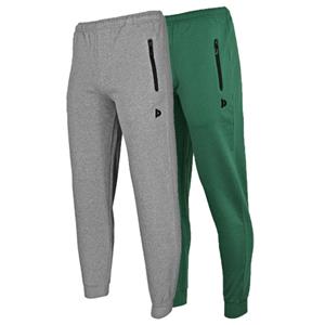 Donnay Donnay Heren - 2-Pack - Joggingbroek Jack - Zilvergrijs & Bosgroen