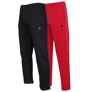 Donnay Donnay Heren - 2-Pack - Joggingbroek Wess - Zwart & Donkerrood