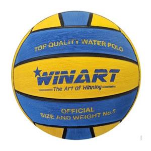 waterpolobal top grippy, geel/blauw,