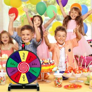 12 Inch Gelukswiel om te Draaien Incl. Gum en Markeerstift Draaiwiel Lucky Wheel voor Loterijspelletjes en Woordspelletjes